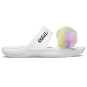 Sandalias clásicas Fur Sure de dos tiras «Blanco»