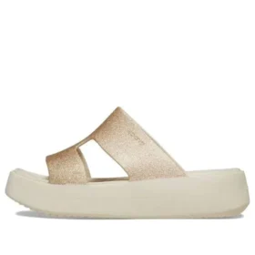 Sandalias con plataforma y correa en H «Getaway» «Blanco Marrón»