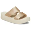 Sandalias con plataforma y correa en H «Getaway» «Blanco Marrón»