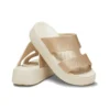 Sandalias con plataforma y correa en H «Getaway» «Blanco Marrón»