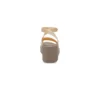 Sandalias de cuña con correa al tobillo Brooklyn «Cream White Brown»