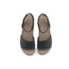 Sandalias de cuña con correa al tobillo Brooklyn «Negro Beige»
