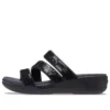 Sandalias de cuña con tiras Boca «Negro»