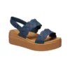 Sandalias de cuña tejidas Brooklyn «Azul marrón»