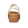 Sandalias de cuña tejidas Brooklyn «Blanco-marrón»