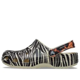 Sandalias de playa Classic con estampado animal, unisex, «Blanco»
