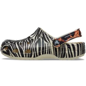 Sandalias de playa Classic con estampado animal, unisex, «Blanco»