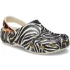 Sandalias de playa Classic con estampado animal, unisex, «Blanco»