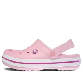 Sandalias de playa Crocband unisex rosa y morado