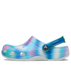 Sandalias de playa unisex Crocs multicolores en blanco