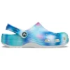 Sandalias de playa unisex Crocs multicolores en blanco