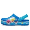 Sandalias deportivas de playa con tacón bajo y diseño de cocodrilo pequeño «Funny Shark» en azul