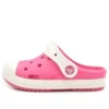 Sandalias deportivas rosas de talón bajo de Crocs, talla pequeña