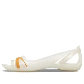 Sandalias II Zapatos planos en blanco y naranja