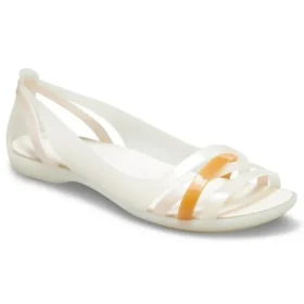 Sandalias II Zapatos planos en blanco y naranja