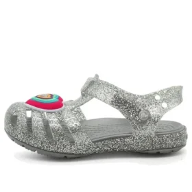 Sandalias planas Isabella Glitter «Gris plateado»