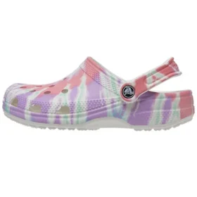 Sandalias tipo zueco clásicas de Crocs, de talón plano, deportivas y coloridas, en azul