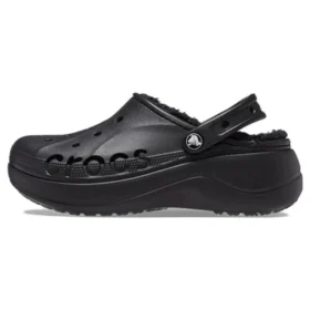 Sandalias tipo zueco con plataforma y forro Baya Lined Clog «Negro»