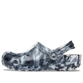 Sandalias unisex Beach Marbled en negro y blanco «Black White»