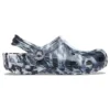 Sandalias unisex Beach Marbled en negro y blanco «Black White»