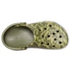 Sandalias unisex con estampado de camuflaje verde