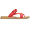 Zapatillas de casa informales en rojo fuego