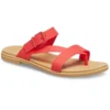Zapatillas de casa informales en rojo fuego
