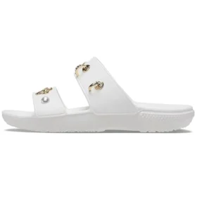 Zapatillas de casa planas de talón bajo para exterior, con suela suave y cómoda, color blanco