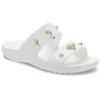 Zapatillas de casa planas de talón bajo para exterior, con suela suave y cómoda, color blanco