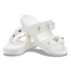Zapatillas de casa planas de talón bajo para exterior, con suela suave y cómoda, color blanco