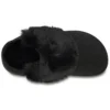 Zapatillas de casa tipo mules de piel «Negro»