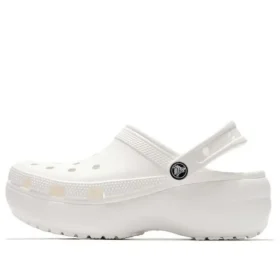 Zapatos de playa retro Classic Clog Clouds, blancos
