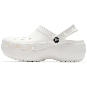 Zapatos de playa retro Classic Clog Clouds, blancos