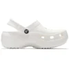 Zapatos de playa retro Classic Clog Clouds, blancos