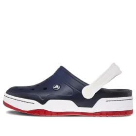 Zapatos de playa tipo zueco Classic Clog Azul Blanco