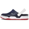 Zapatos de playa tipo zueco Classic Clog Azul Blanco