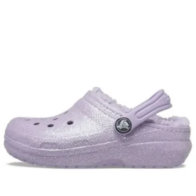 Zapatos para niños: Zuecos clásicos con forro de Glitter «Púrpura»