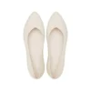 Zapatos planos de punta Brooklyn «Blanco crema»