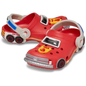 Zapatos tipo zueco clásicos para niños pequeños «Iam Fire Truck Lights» con correa trasera