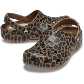 Zueco clásico con estampado animal
