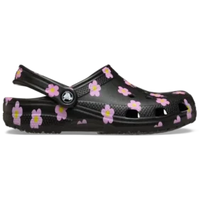 Zueco clásico con estampado floral