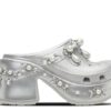 Zueco con tachuelas Simone Rocha x Siren «Plata metalizada»