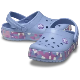 Zueco Crocband Glow Confetti Band para niños pequeños