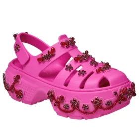 Zueco de pescador Stomp «Simone Rocha Rosa eléctrico»