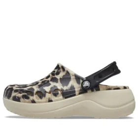 Zuecos Baya con plataforma y estampado animal «Leopardo»