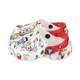 Zuecos Classic Clog «Blanco Rojo»