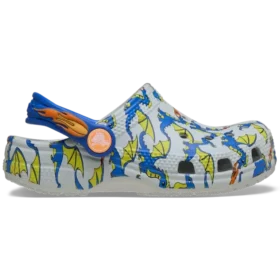 Zuecos Classic Clog para niños pequeños con diseño gráfico de dragón