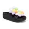 Zuecos Classic Cozy Daisy «Black Multi»