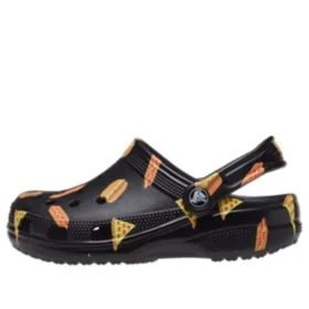 Zuecos Classic Food Print «Negro Amarillo»