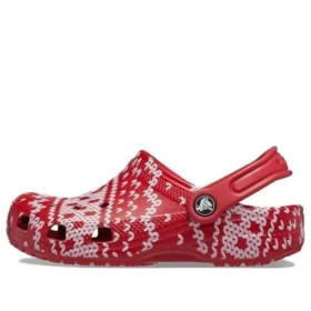 Zuecos Classic Holiday Sweater «Rojo y blanco»